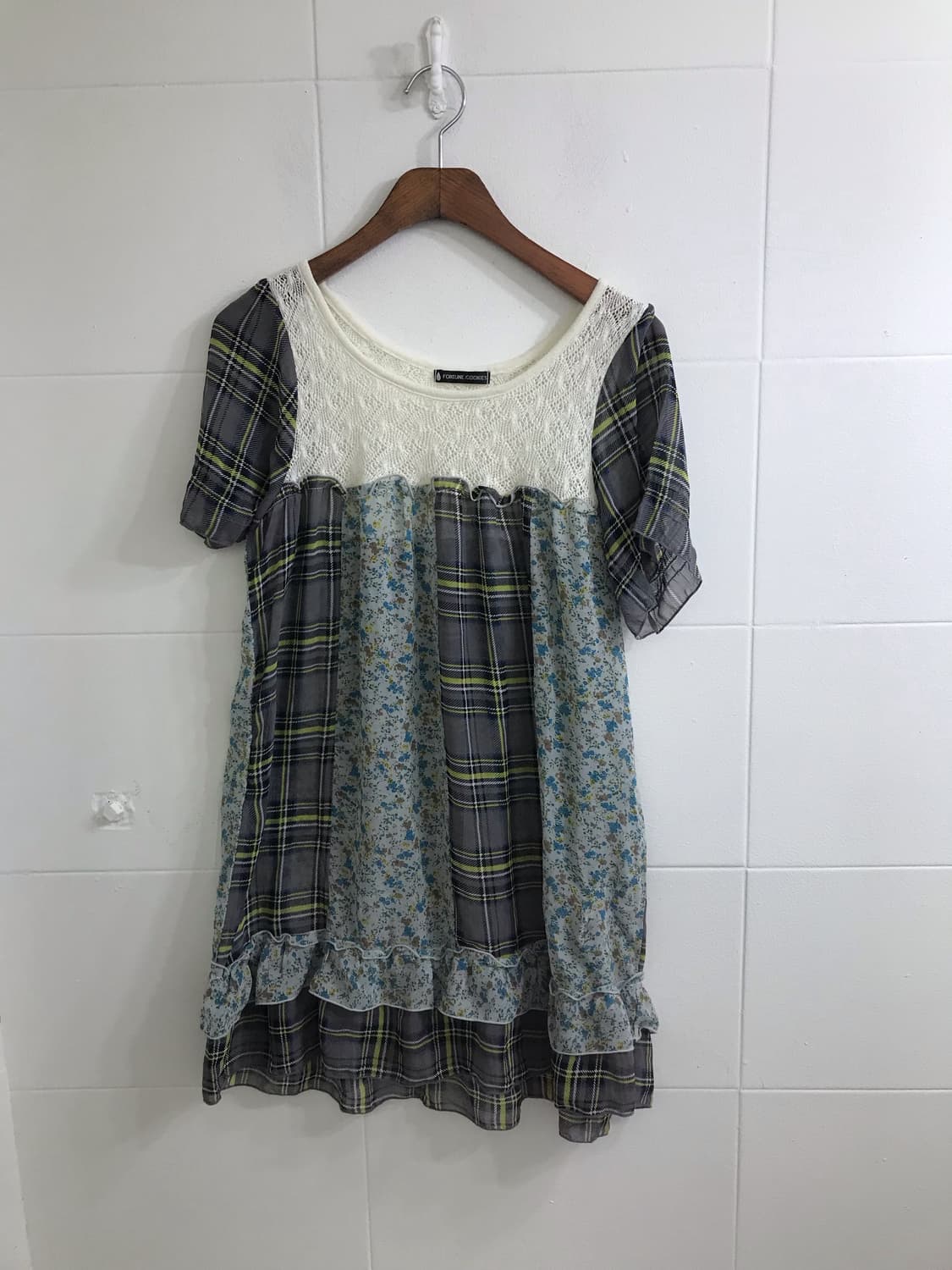 포도 하구미 패치워크 원피스 가디건 코디세트 상품이미지4