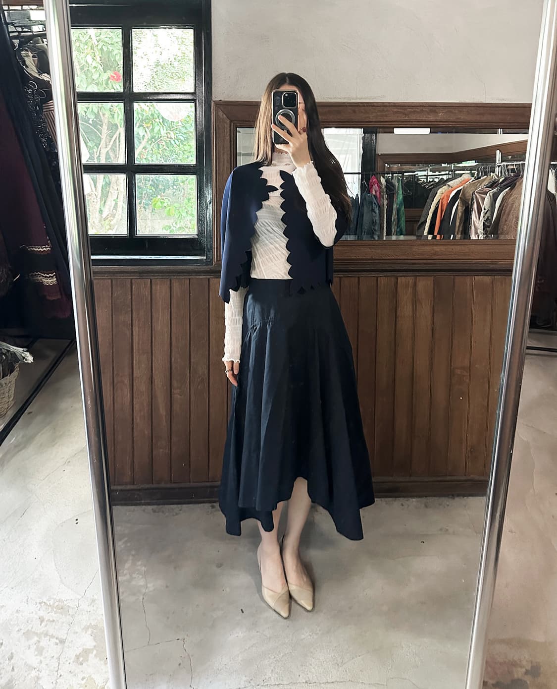 JPV ruffled sheer high-neck 상품이미지1
