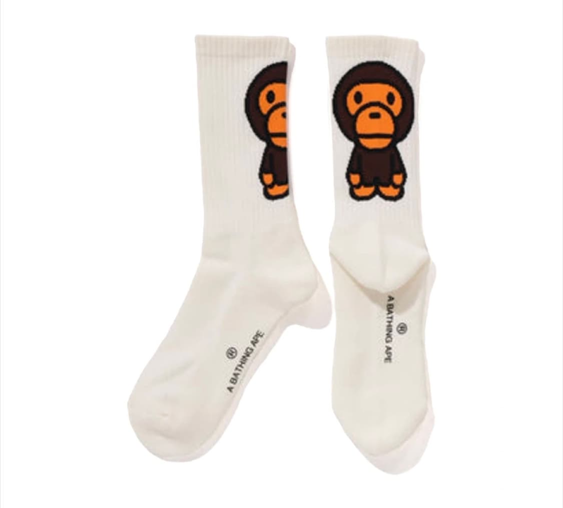 (새상품) 베이프 마일로 양말 S 상품이미지1