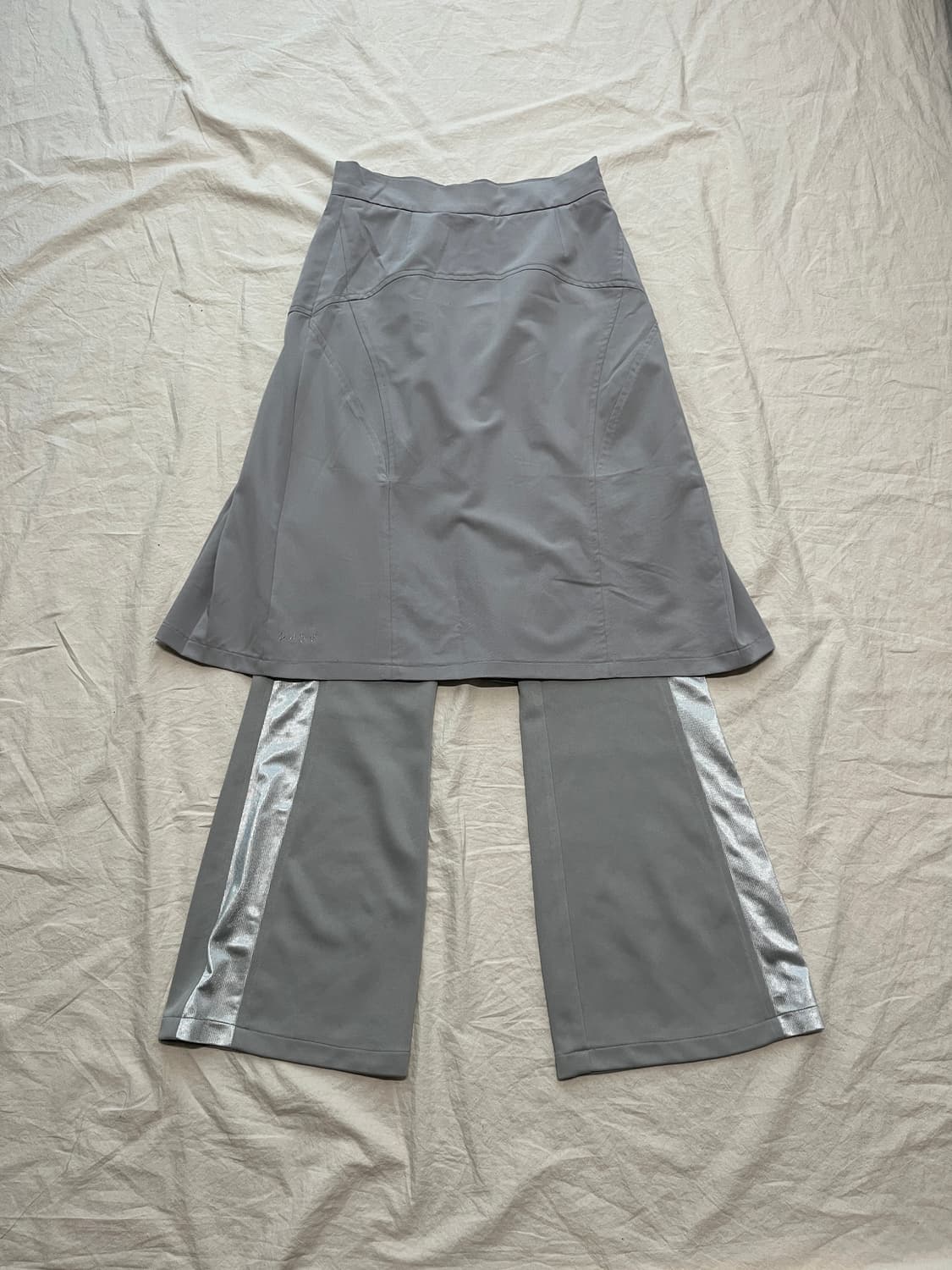 OJOS 오호스 져지 플리츠 스커트 팬츠  상품이미지3