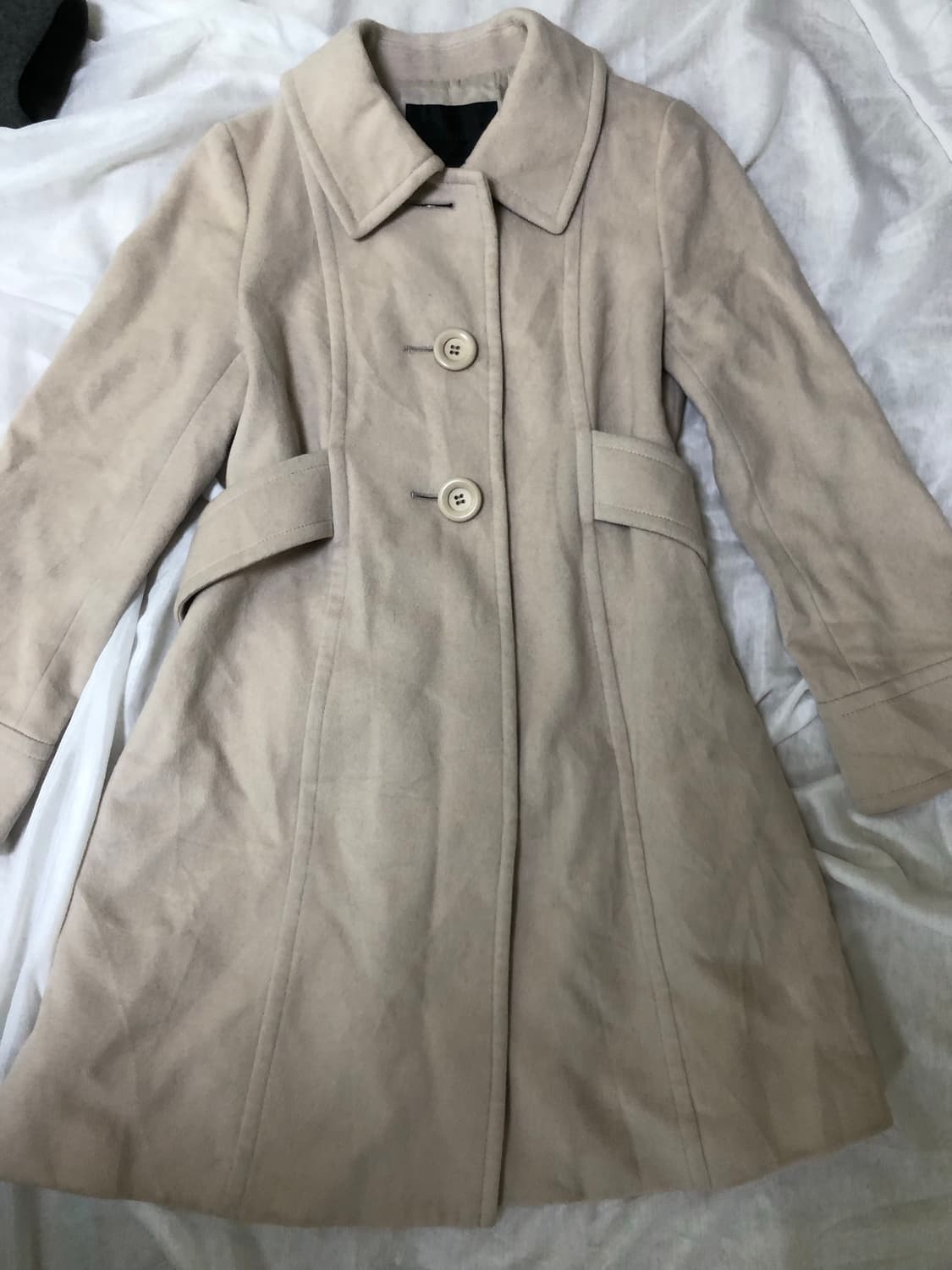 갸루 코트 라떼갸루 오네갸루 롱코트 베이지코트 빈티지 상품이미지4