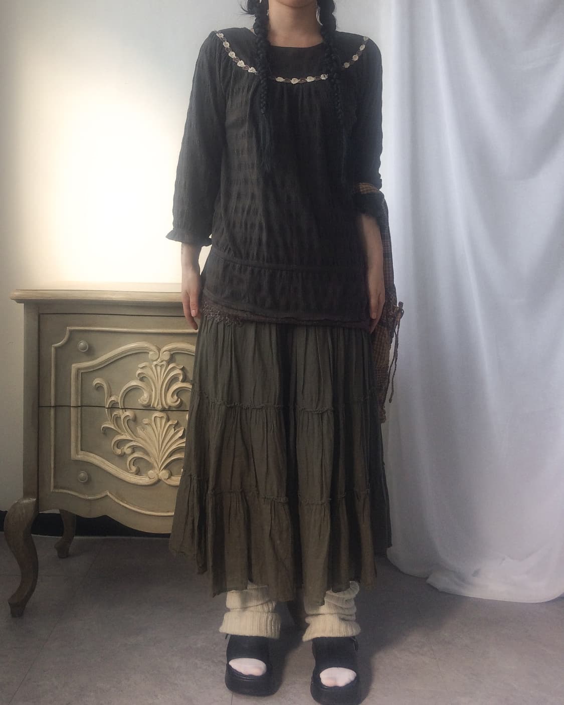 Layer long skirt 상품이미지8