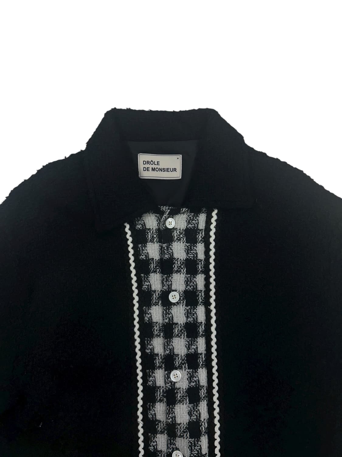 드롤드 무슈 체크 패널 플리스 셔츠 상품이미지4