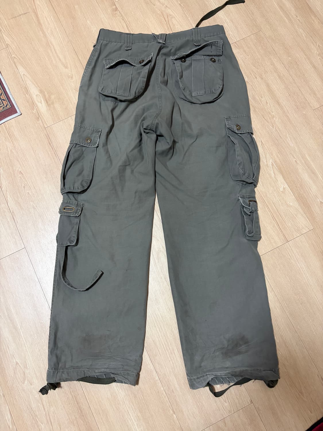 빈티지 본디지 카고 팬츠 그레이 상품이미지4