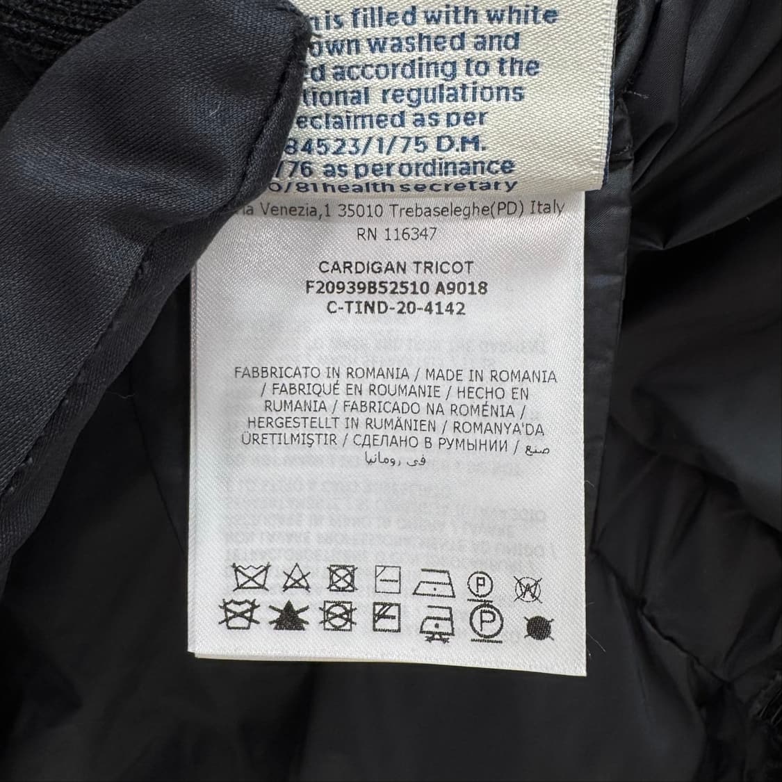 [L사이즈] 몽클레어 니트패딩 집업 가디건 블랙 상품이미지10