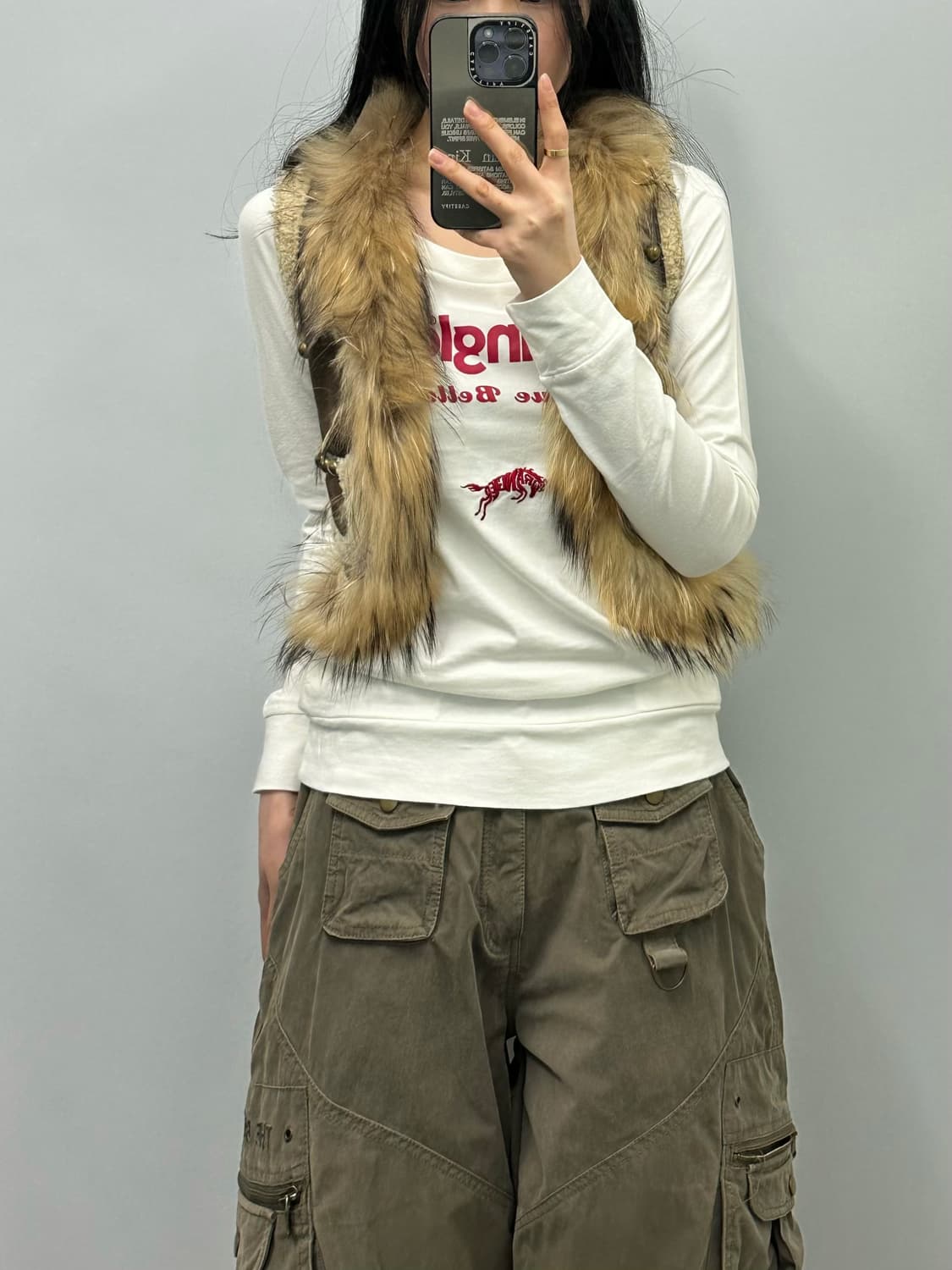 에고이스트 빈티지 가죽 퍼 자켓 상품이미지1