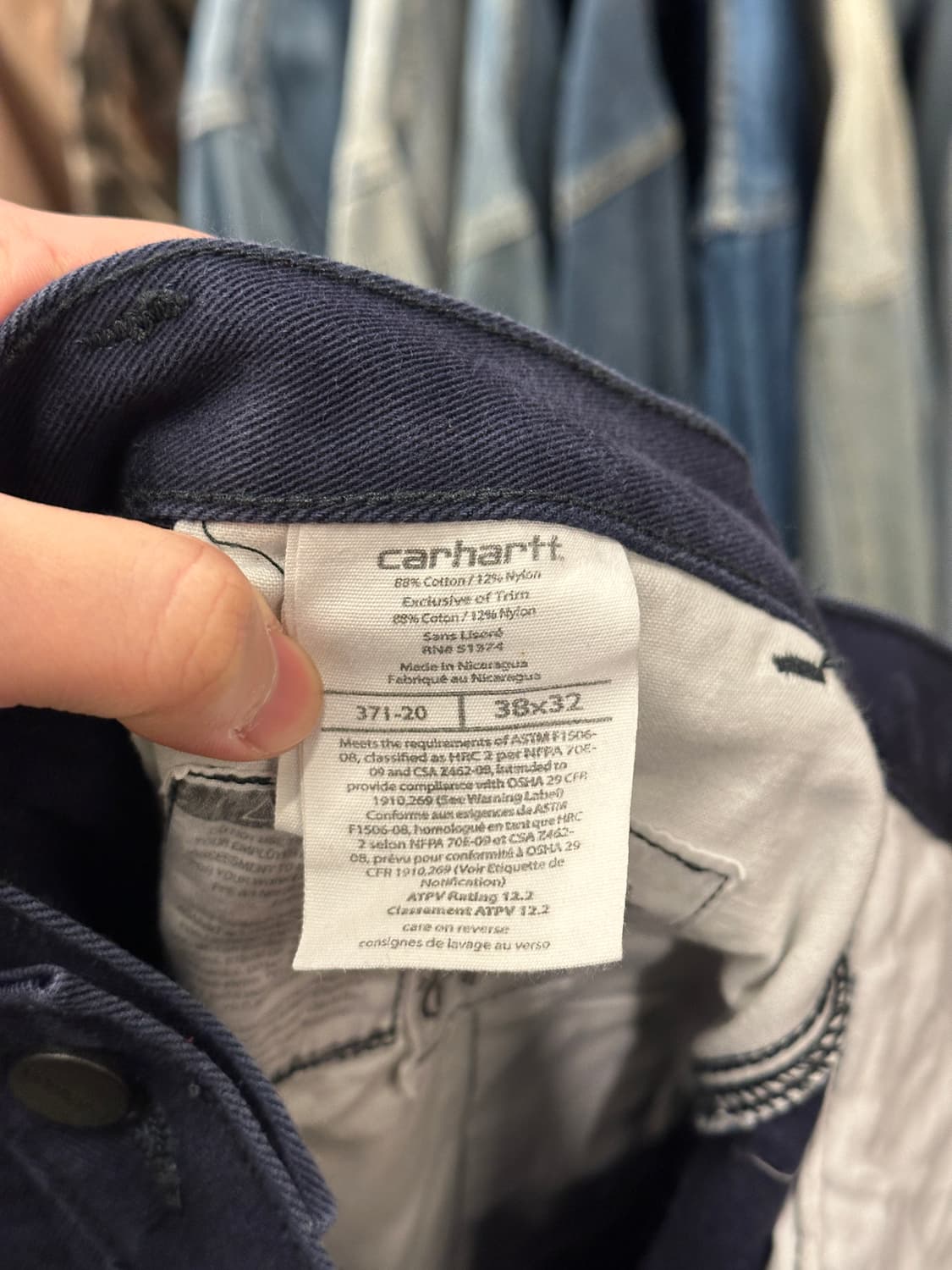 Carhartt FR 칼하트FR 오리지널핏 워크팬츠 38x32 상품이미지4