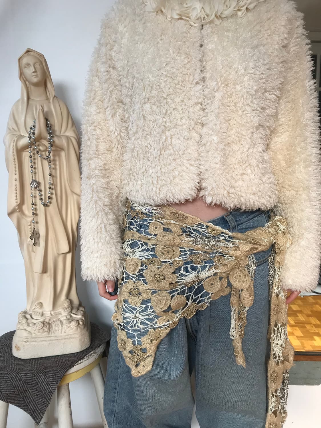 vintage net scarf 상품이미지1