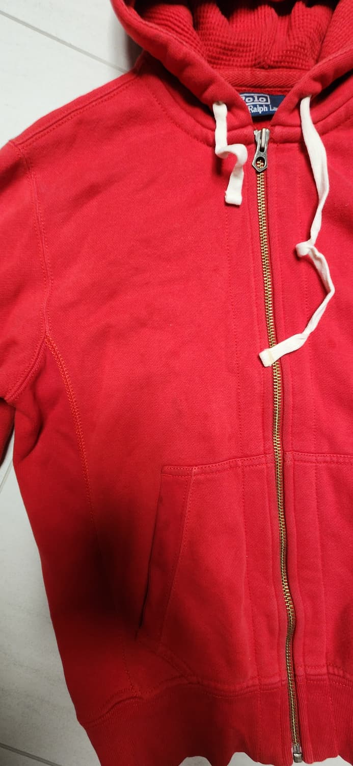 폴로 레드 와플 후드집업 S 상품이미지5