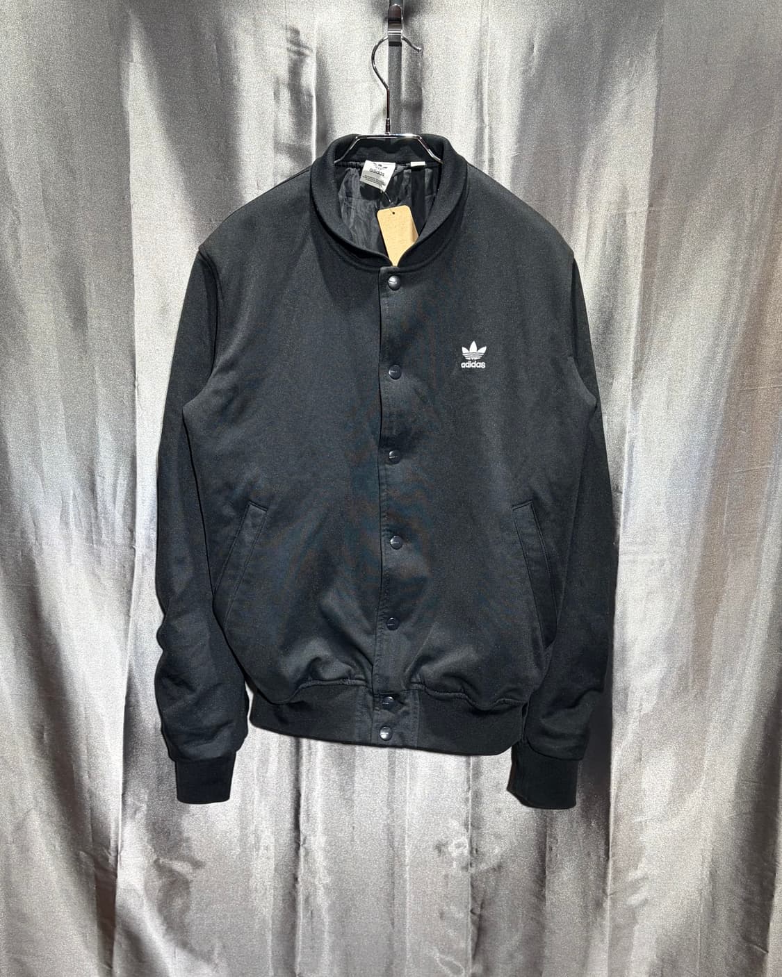 L 아디다스 파이어버드 빅로고 코튼 블랙 블루종 상품이미지3