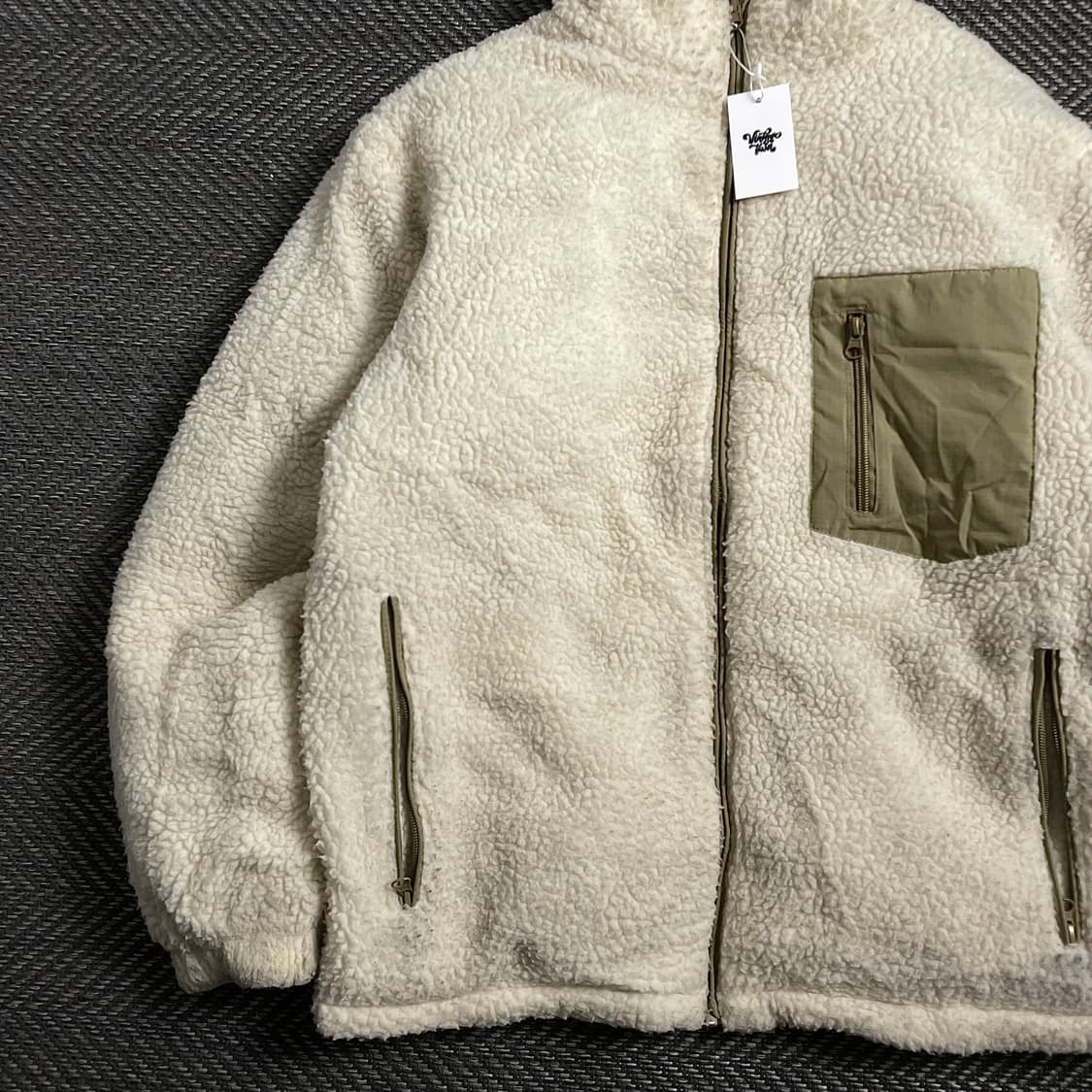 빈티지 리버시블 양털 플리스 오버핏 점퍼 자켓 o 4022 상품이미지7