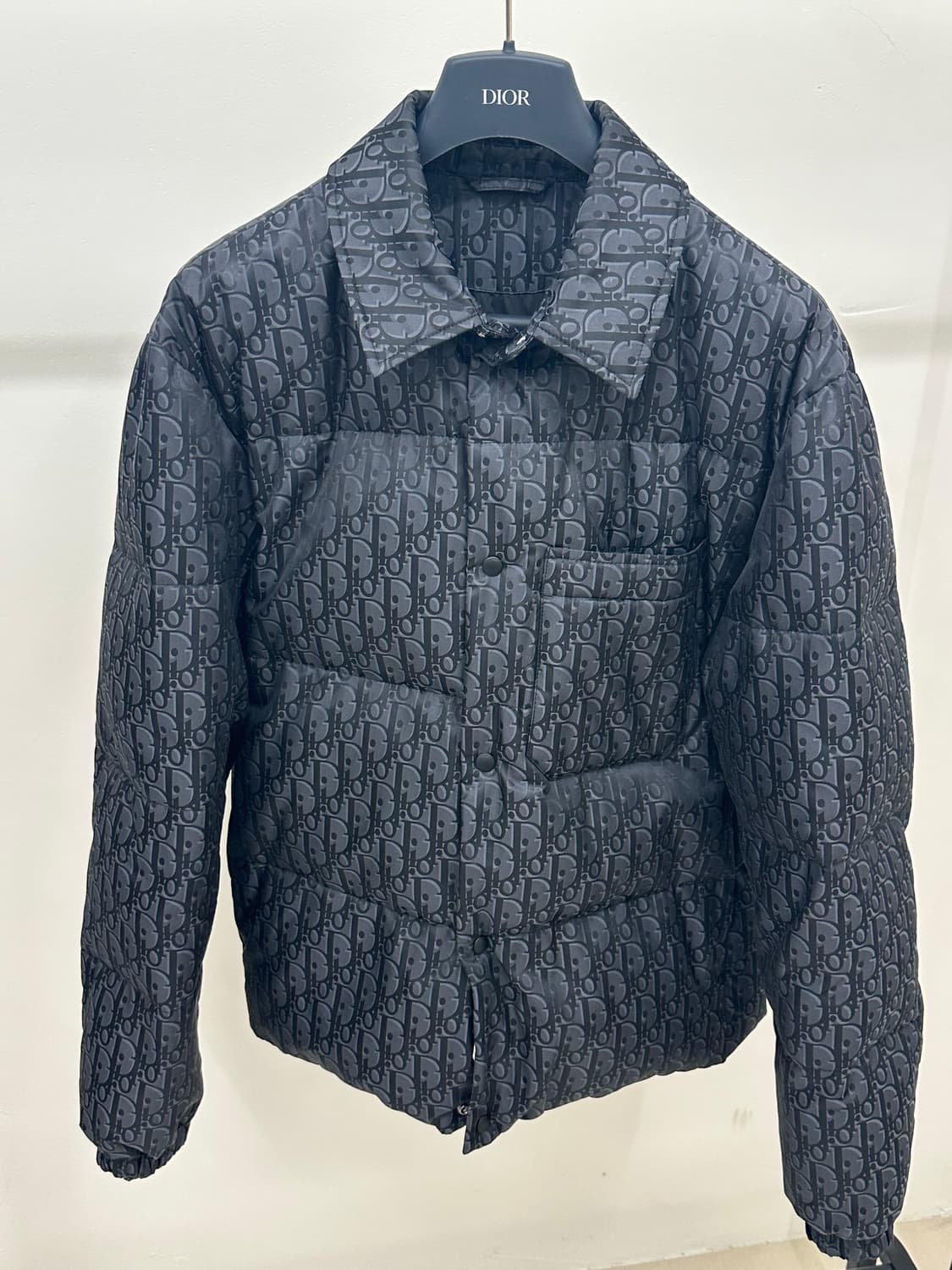 A+ 50사이즈 디올 오블리크 카라 경량패딩 블랙 신형라인 상품이미지1