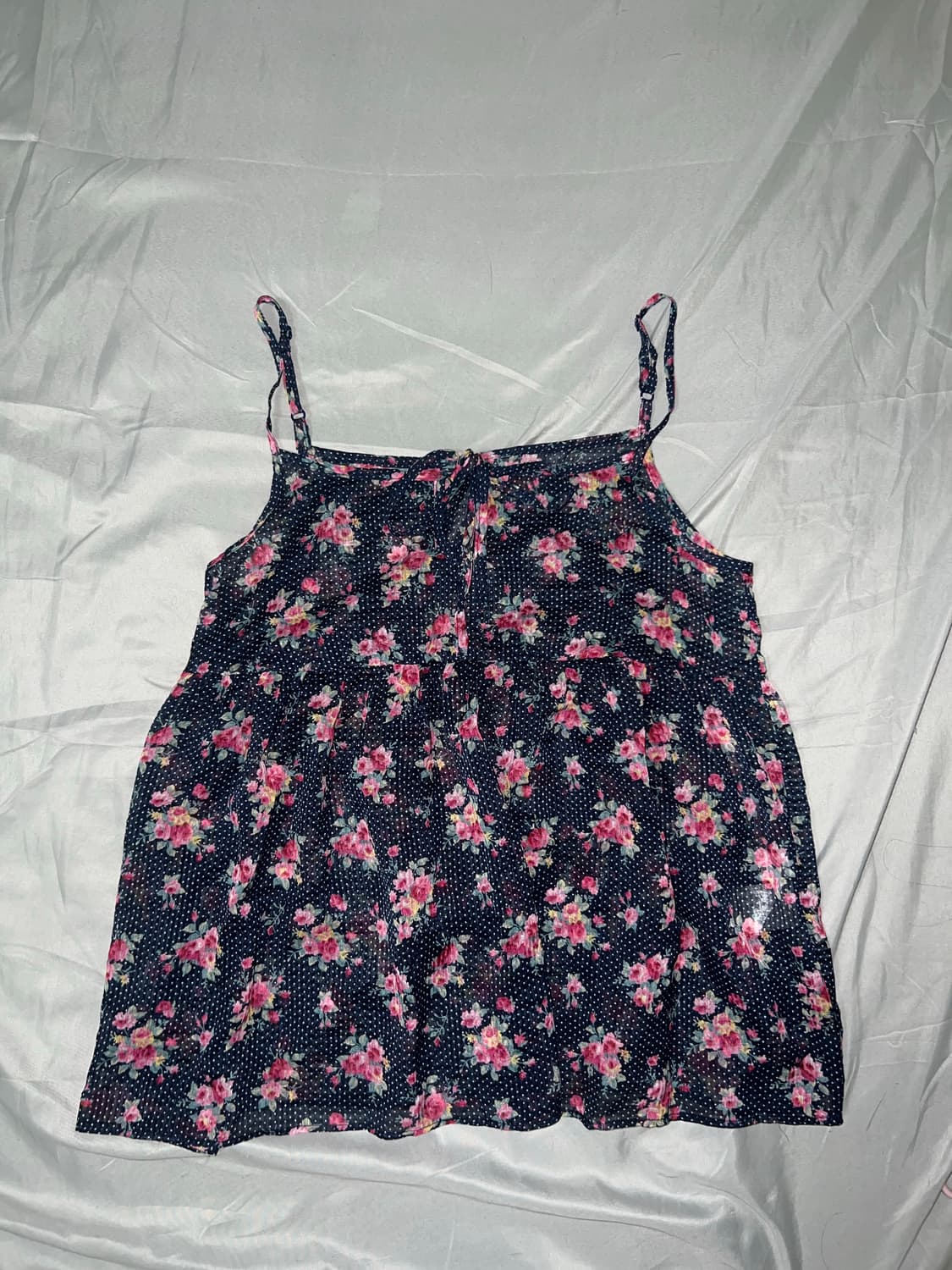 ✨vintage navy flower sleeveless✨ 상품이미지2