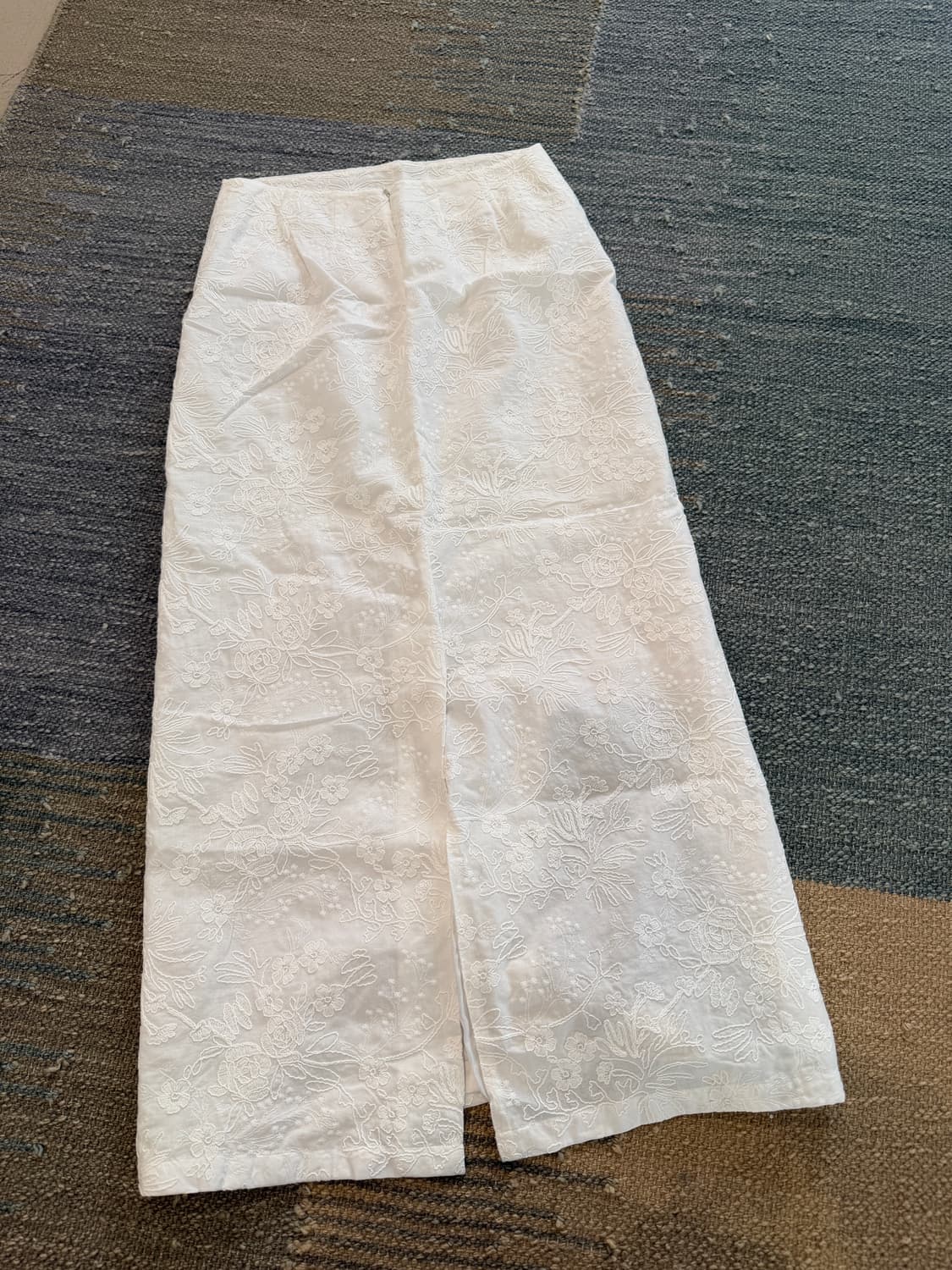 TEAK EMBROIDERY COTTON LONG SKIRT 상품이미지5