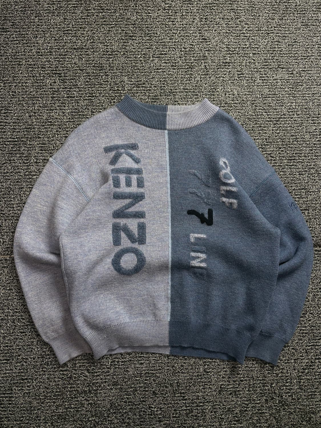 90s 겐조 아카이브 스펠아웃 디테일 배색 니트 2038 상품이미지2