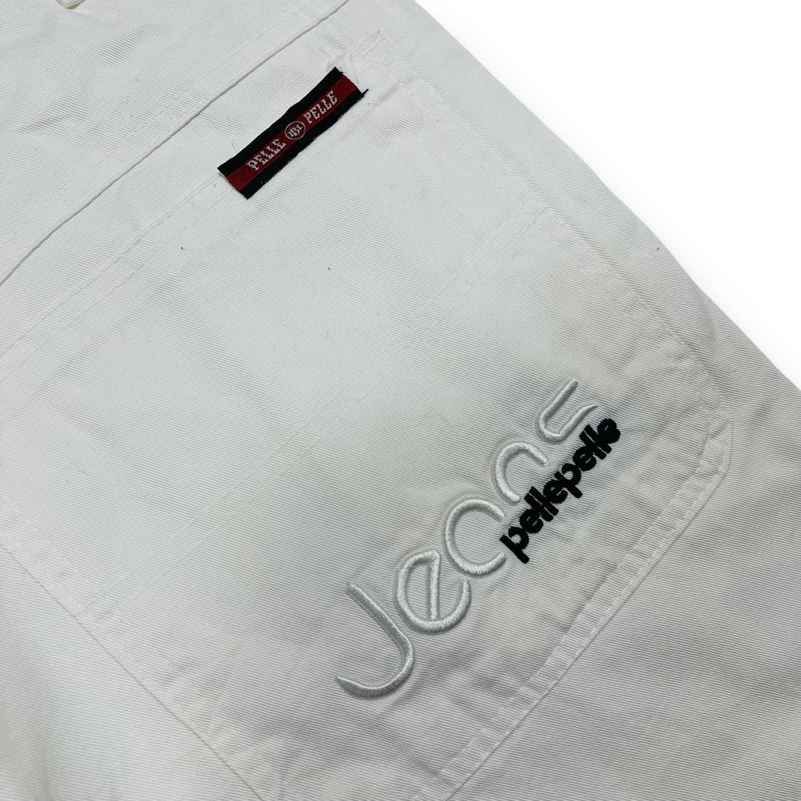 펠레 펠레 90s 올드스쿨 힙합 화이트 와이드 반바지 상품이미지4