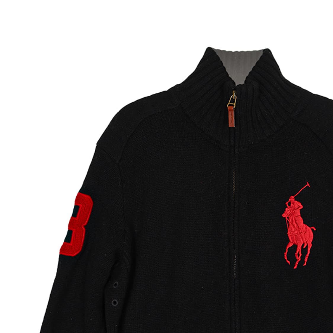 폴로랄프로렌 빅 포니 램스울 2Way 니트 집업 (S) 상품이미지2