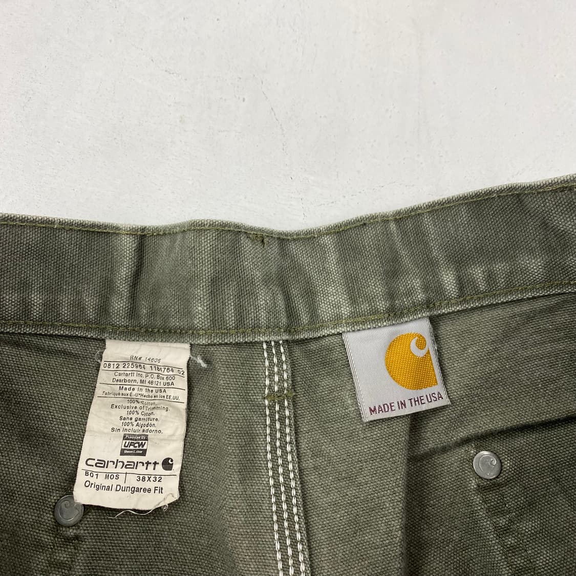 칼하트 OG 카키 더블니 워크 팬츠 (36) 상품이미지10