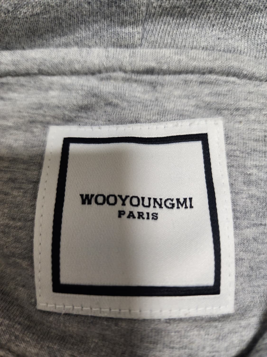 우영미 백로고 후드티 그레이 48사이즈 100사이즈 상품이미지4