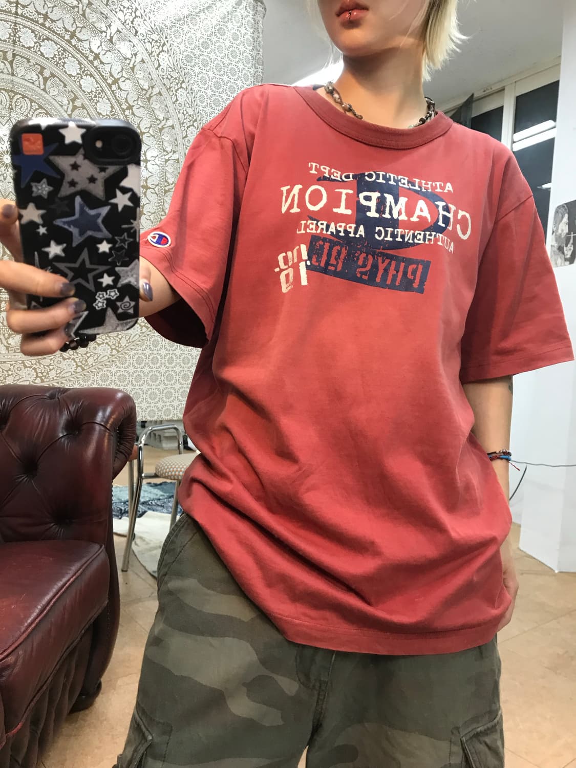 챔피온 프린팅 반팔 티 상품이미지2