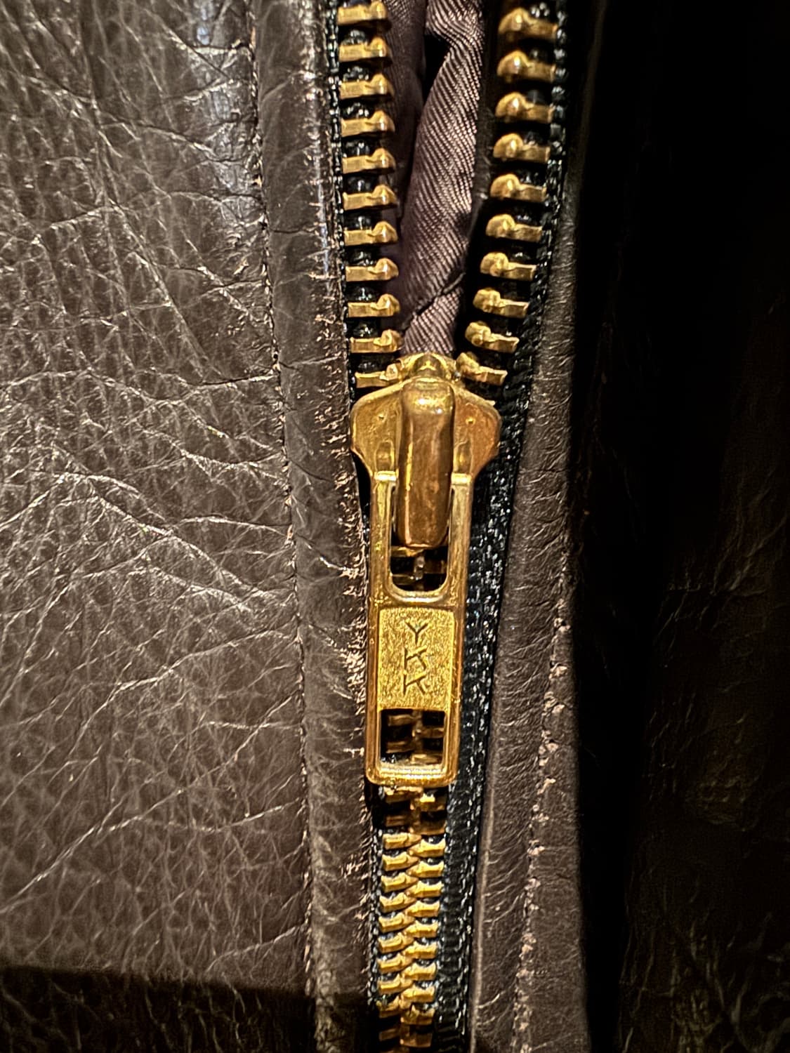 나이키 빅스우시 빈티지 레더 자켓 브라운 상품이미지5