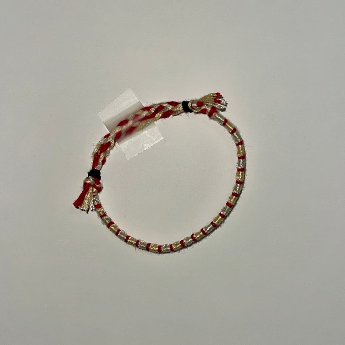 핸드메이드 스트라이프 실팔찌 (레드, 민트) 상품이미지2