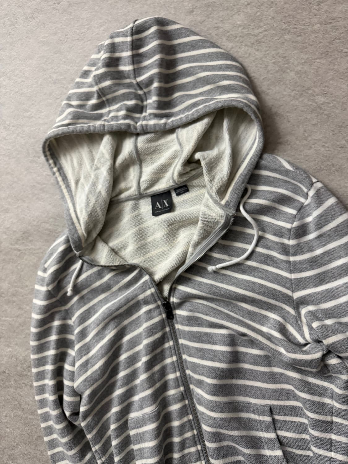 아르마니 익스체인지 스트라이프 후드집업 상품이미지3