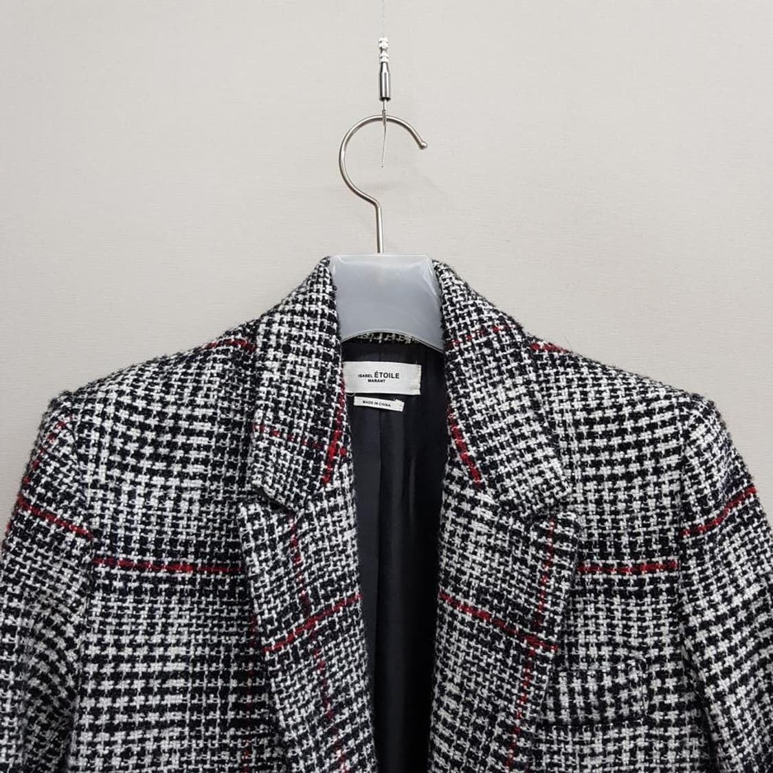 이자벨마랑 에뚜왈 버진울 트위드 체크 자켓 36사이즈 상품이미지3