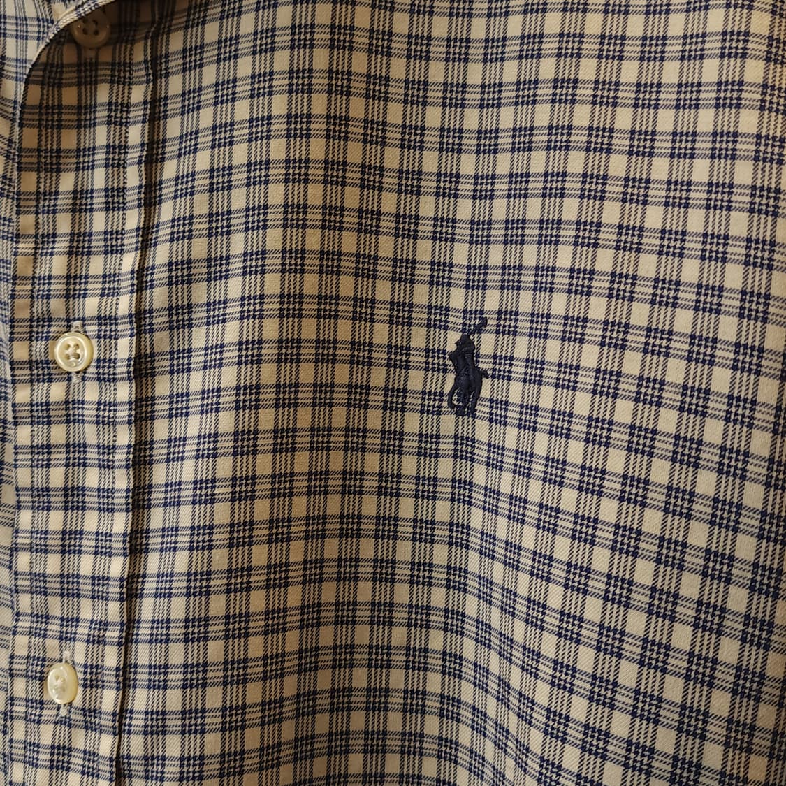 90s 폴로 랄프로렌 체크셔츠 마이크로 체크 유니버시티 셔츠 시티보이xl 상품이미지5