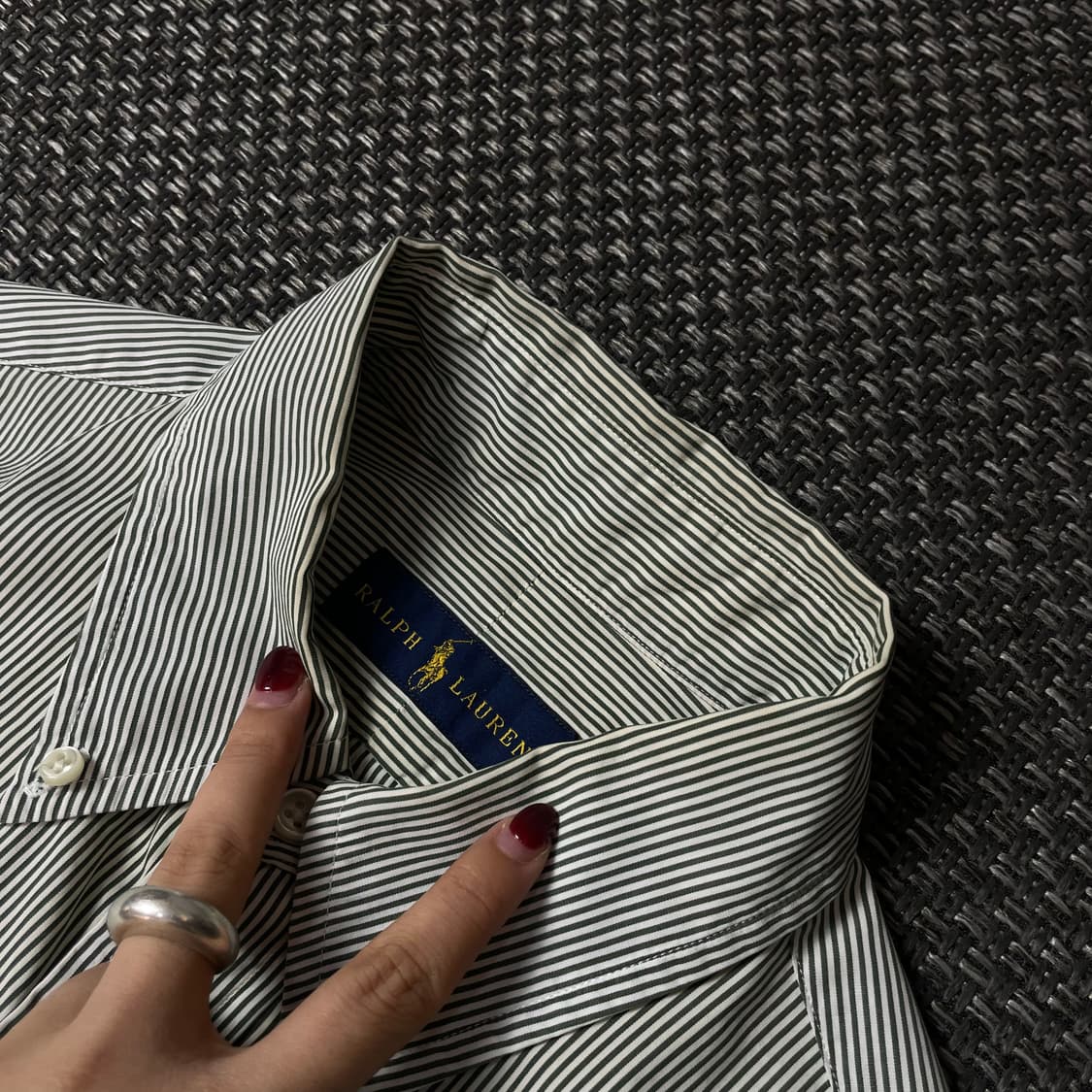 폴로 랄프로렌 핑크 포니 그린 스트라이프 M 상품이미지4