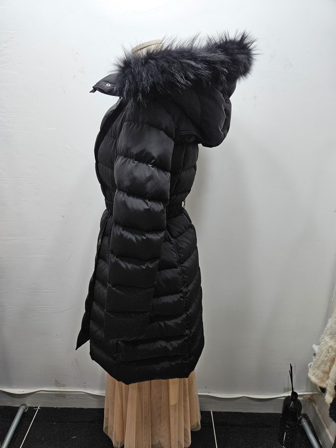 CC콜렉트 라쿤후드 오리털 롱패딩 S  상품이미지6