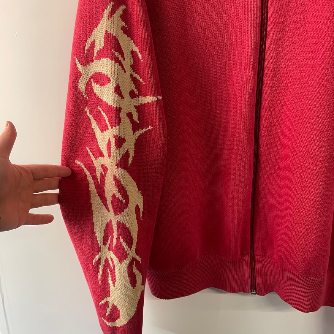 90s 할리 데이비슨 플레임 니트집업 상품이미지6