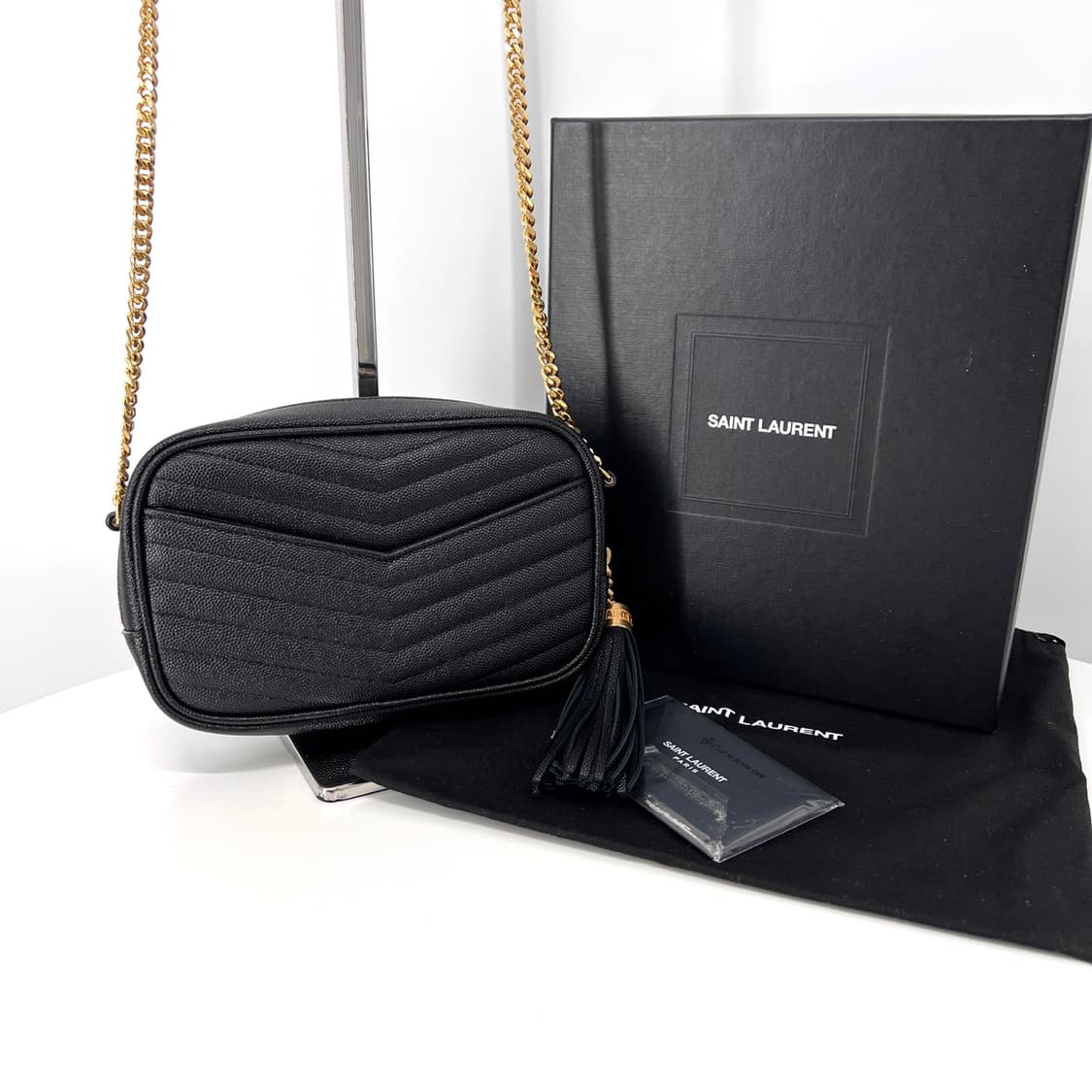 생로랑 루 미니 체인 크로스백 숄더백 블랙 (612579) 상품이미지3