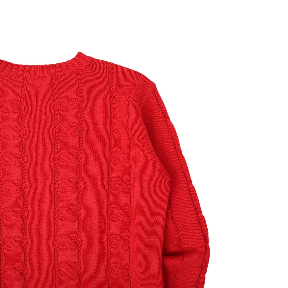 라코스테 우먼스 레드 케이블 니트 상품이미지6