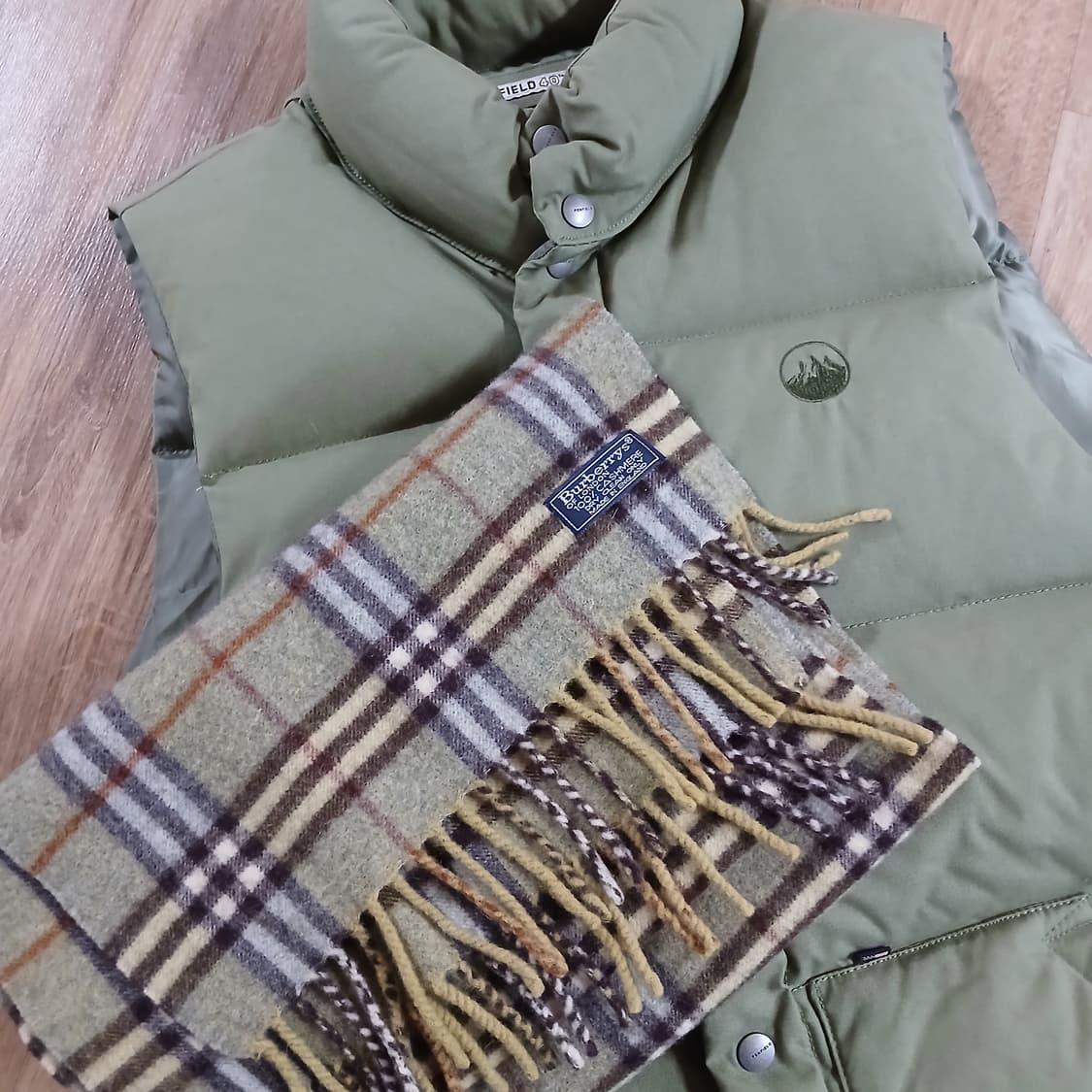 Burberry 버버리 빈티지 구제 머플러 목도리 초록색 상품이미지3