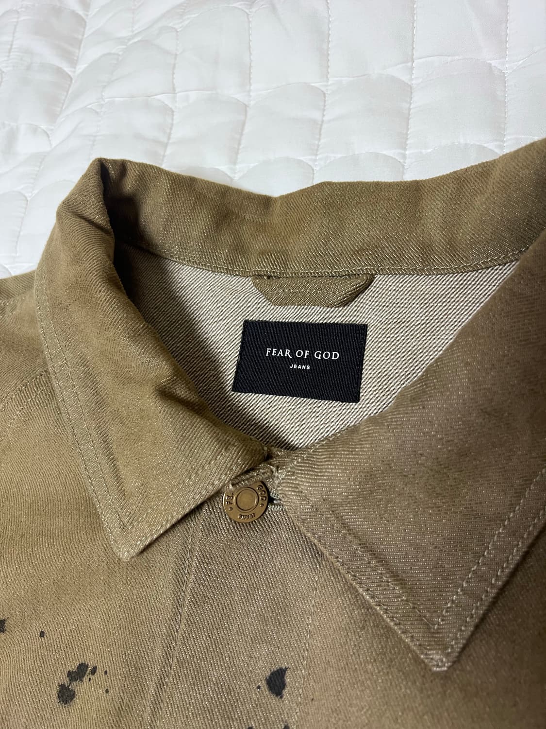 [XL] 피어오브갓 5th 데님 트러커 자켓 빈티지 골드 상품이미지6