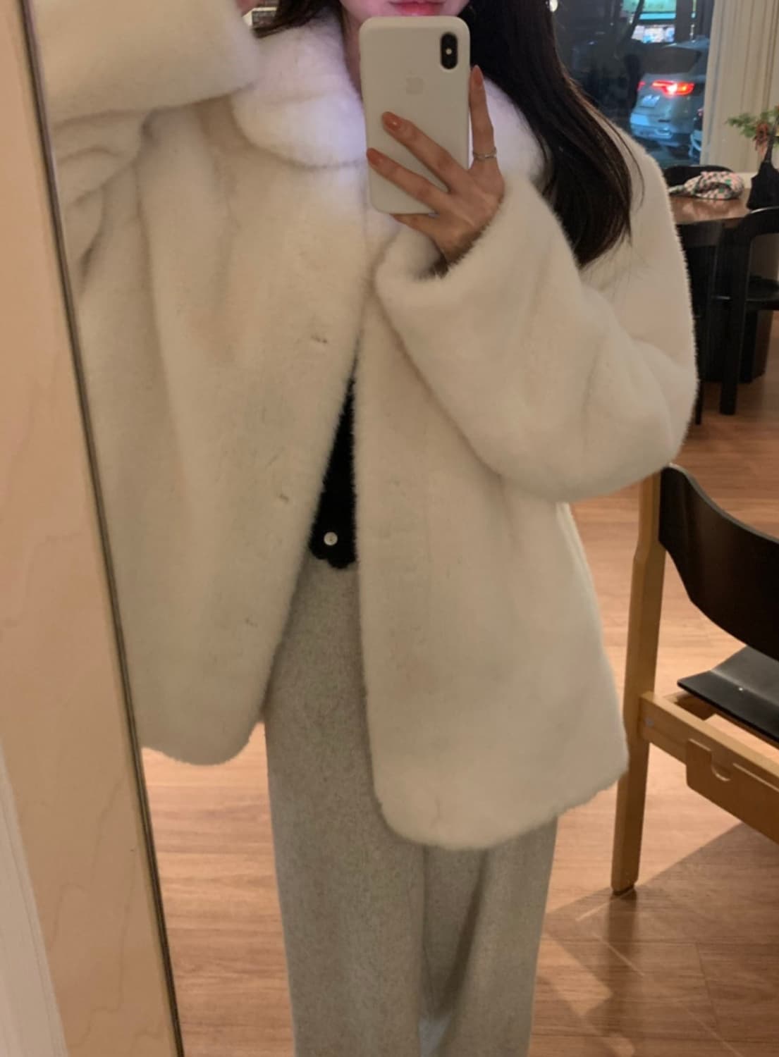 (새상품)멜로 밍크 퍼코트 상품이미지6