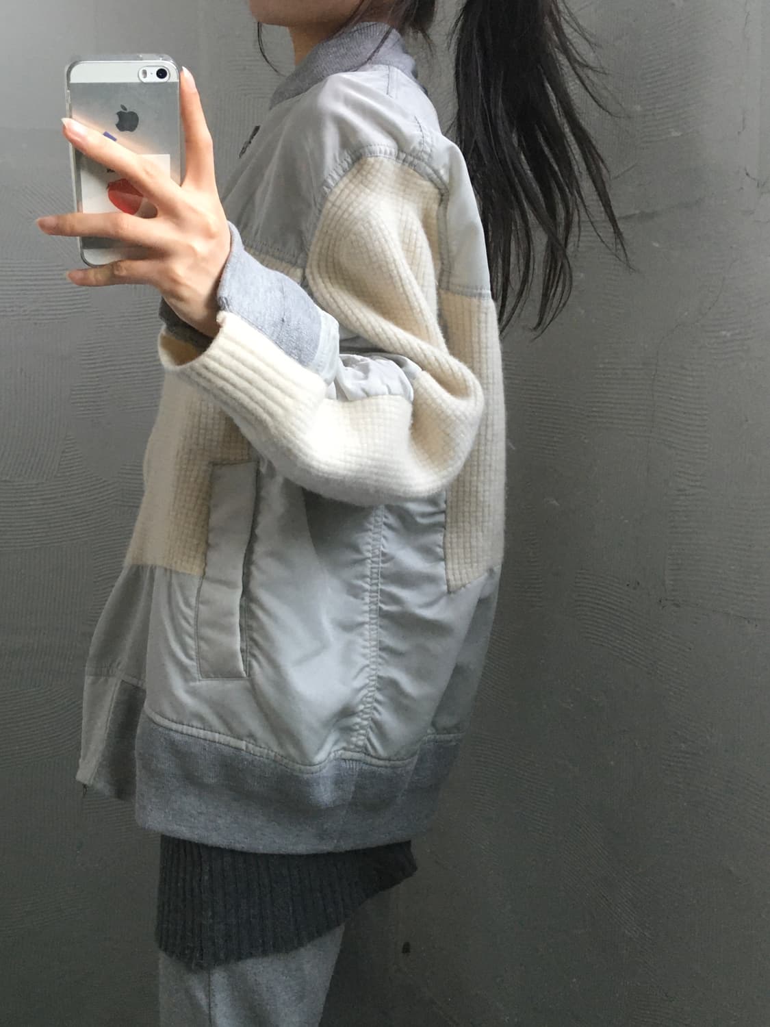 Sacai 사카이 그레이 패널 봄버 자켓 상품이미지2