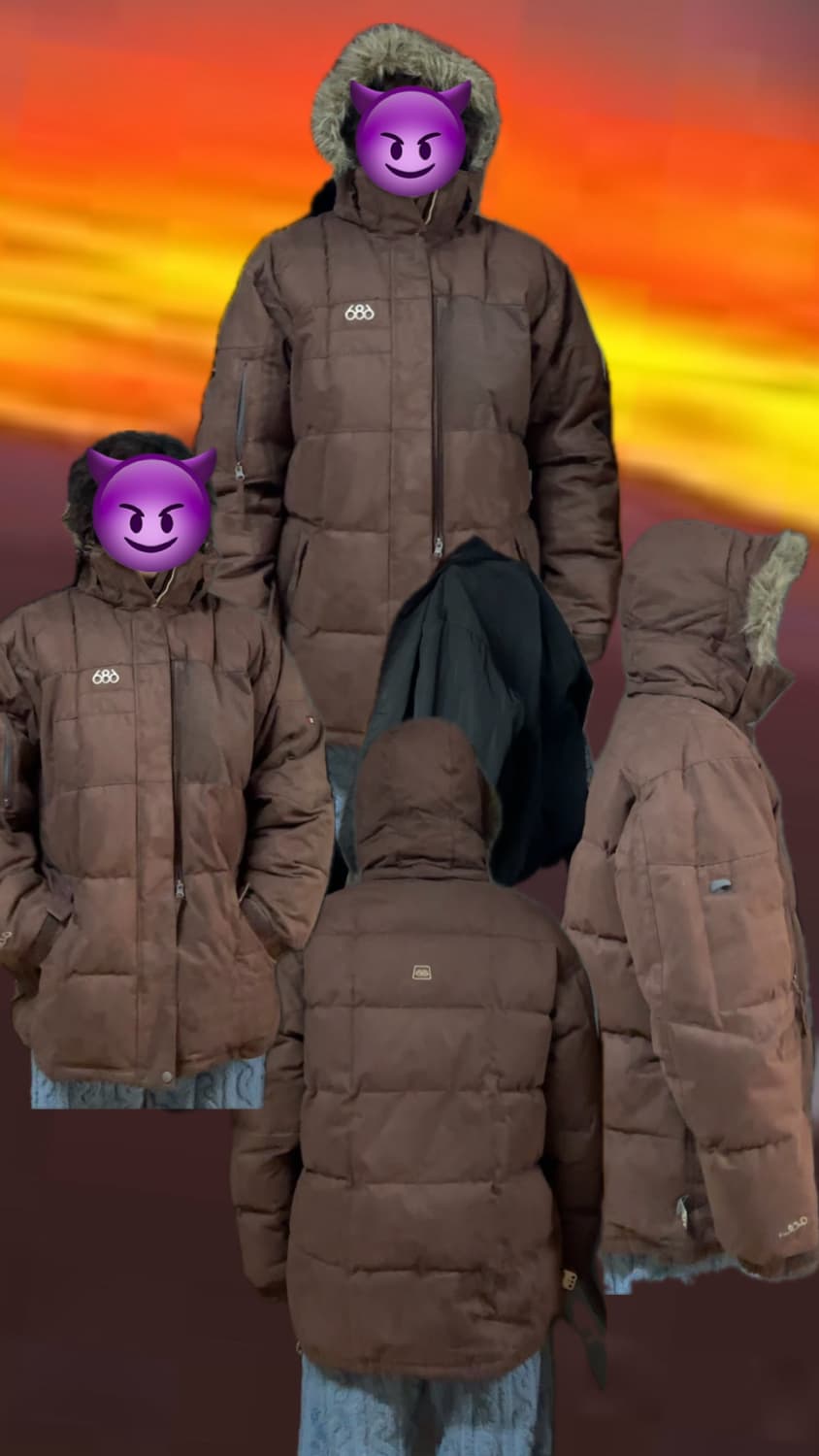 686 브라운 보드복 (패딩) 입니당! 상품이미지1