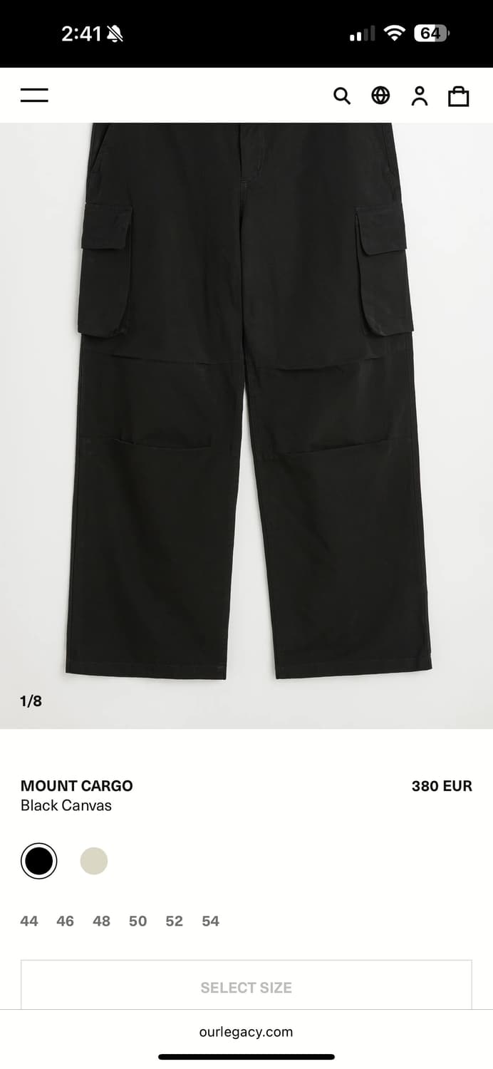 our legacy mount cargo black canvas 50 상품이미지1