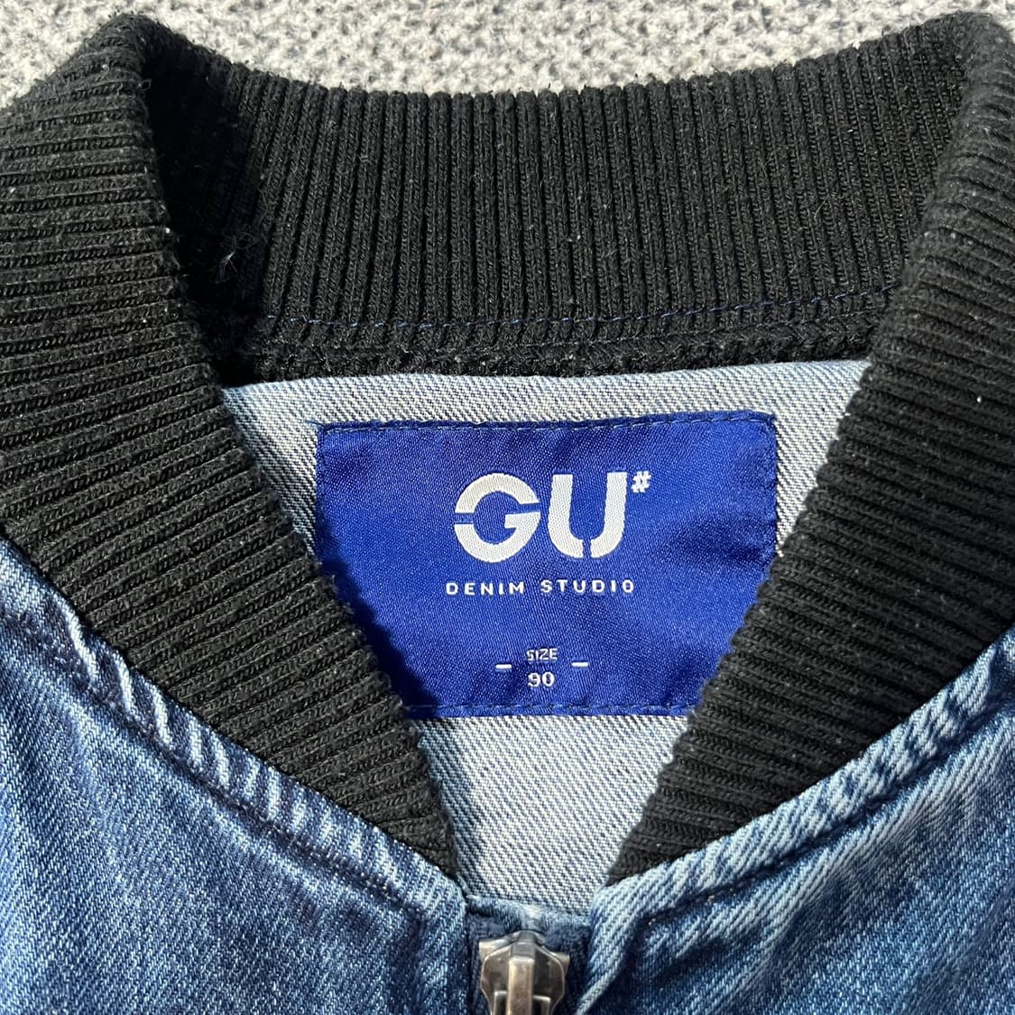 GU 학 자수 데님 자켓 상품이미지3