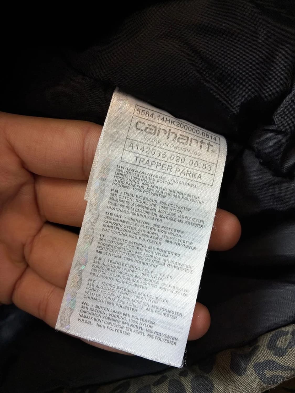 칼하트 앵커리지 레오파드 파카 PN7853 상품이미지9