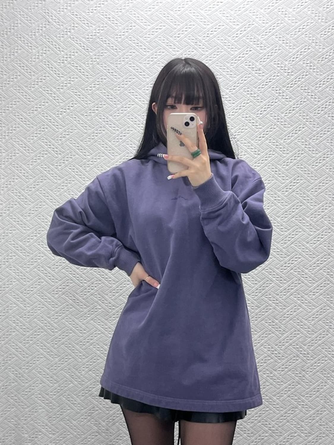 아크네스튜디오 캐주얼 키치 딥퍼플 포도맛 후드티 XXS C10469 상품이미지2