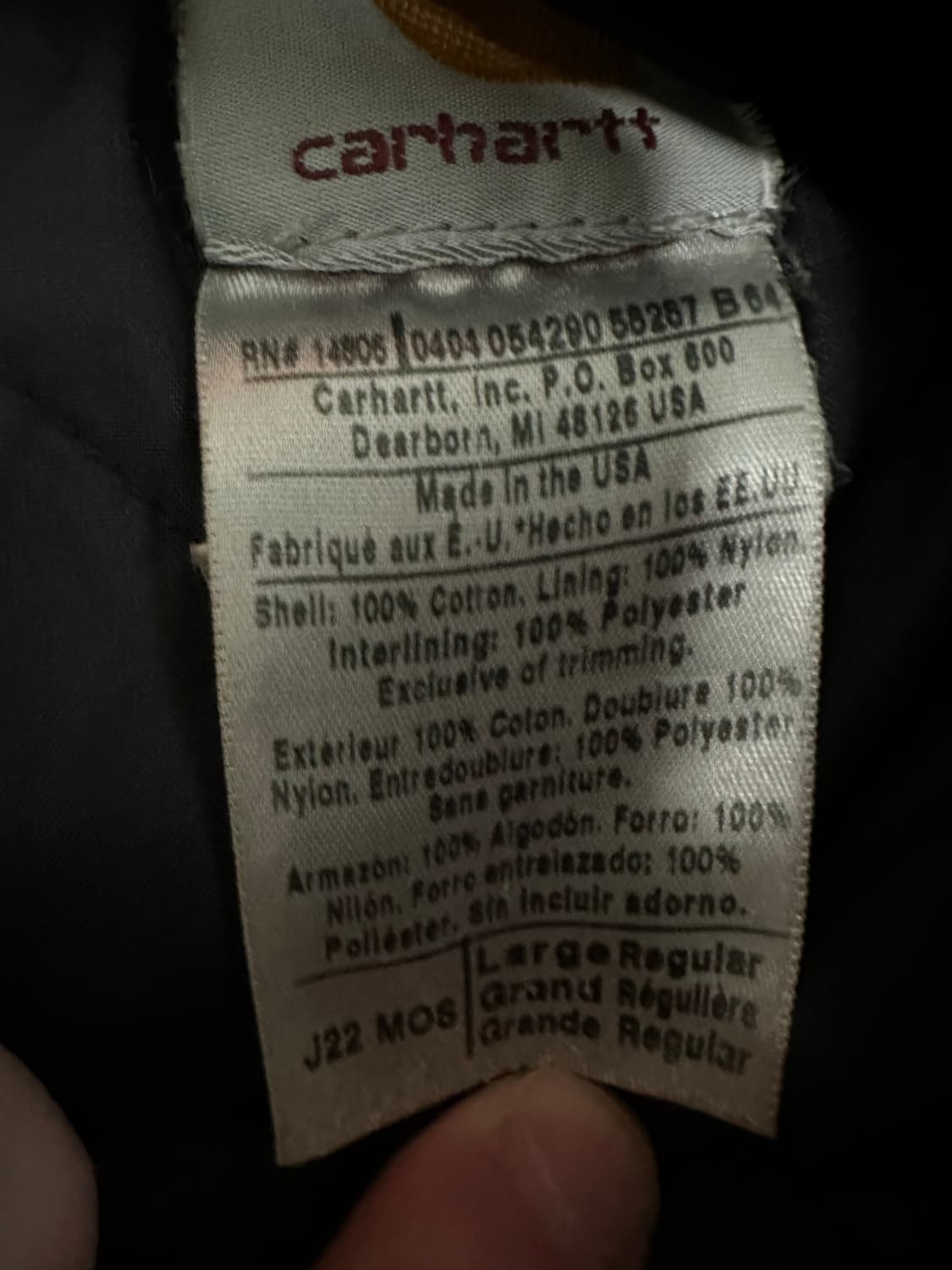 칼하트 j22 moss L 아크틱자켓 상품이미지5