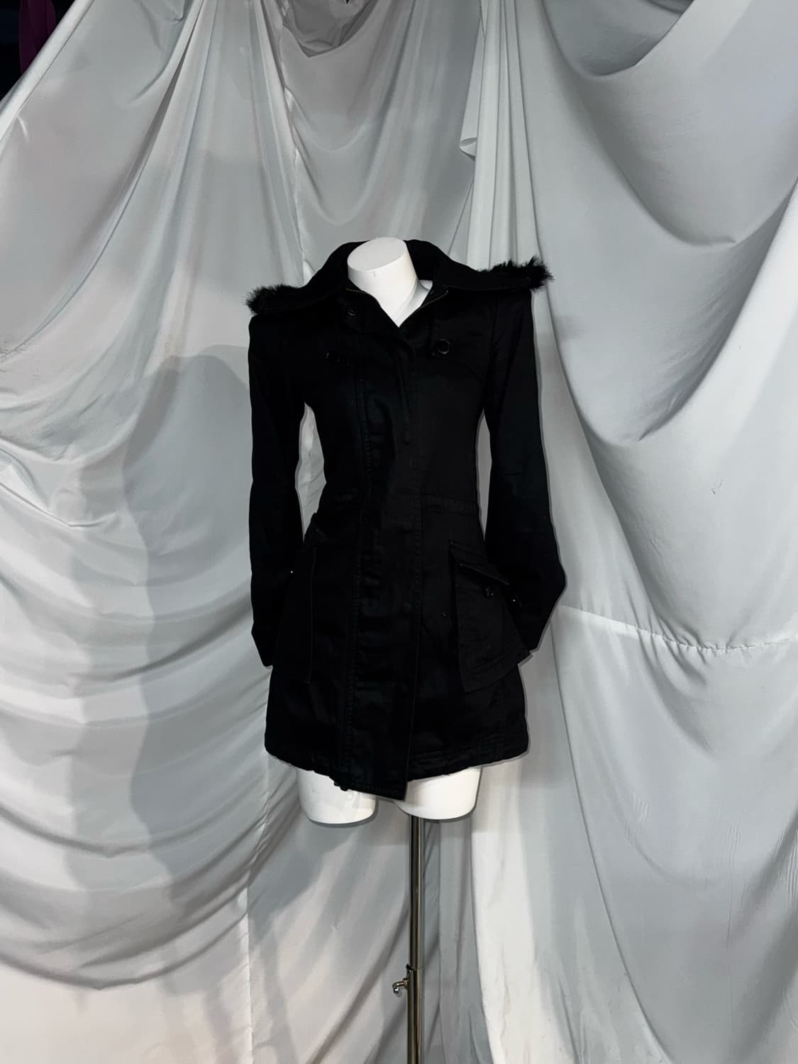 네이비 키치 펑투케 레오파드 코디세트 상품이미지6