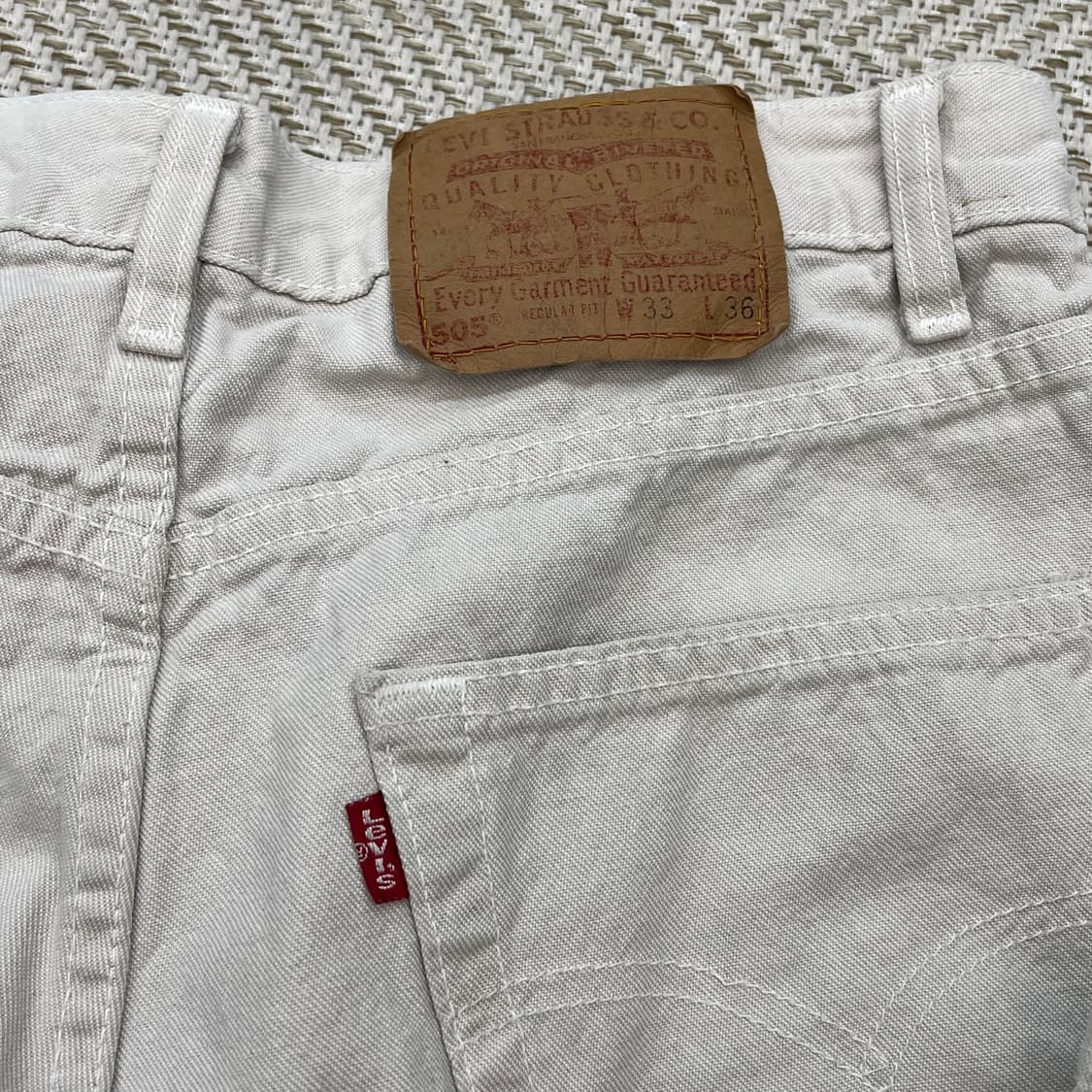 Usa리바이스 505 화이트 데님팬츠 r2417 상품이미지7