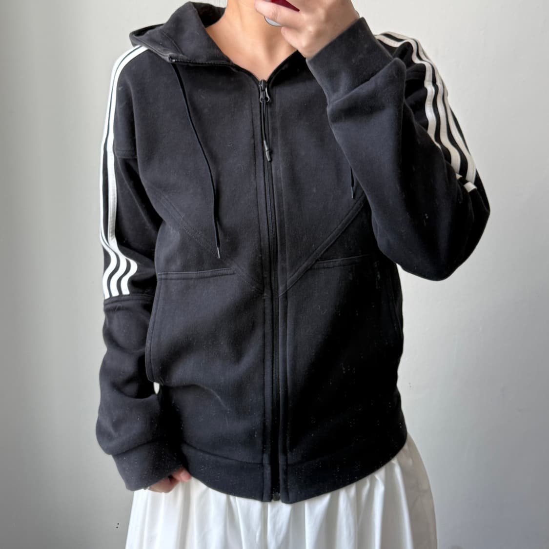 [M] 아디다스 블랙 후드집업 상품이미지1