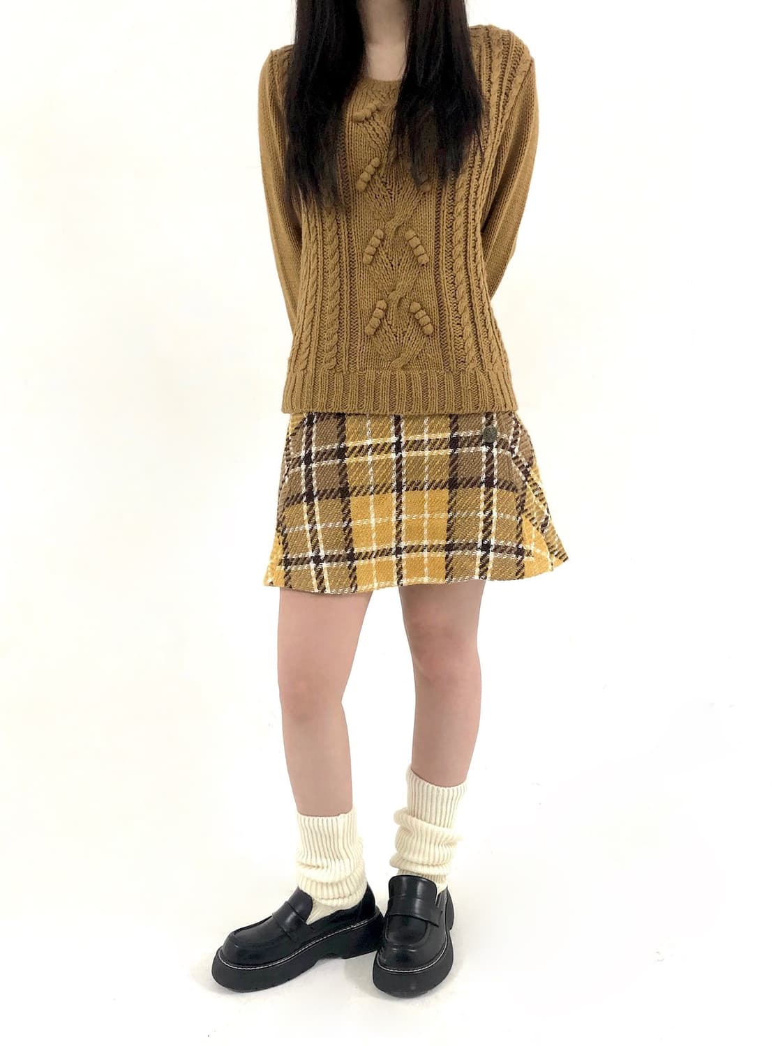 Brown Couching Embroidery Knit 상품이미지2