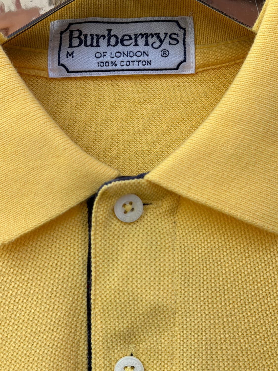 Burberrys 버버리 빈티지 옐로우 긴팔 폴로셔츠 M 상품이미지2