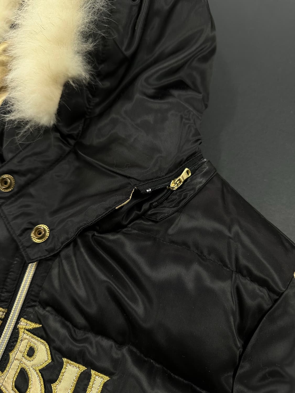 후부 퍼후드 골드체인 갸루 투웨이 패디드 점퍼 상품이미지8